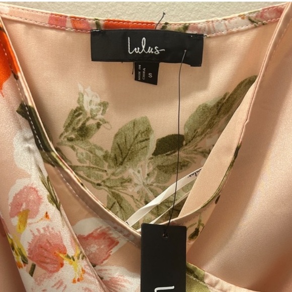 Lulu's Pink Floral Midi Dress - Picture 2 of 6